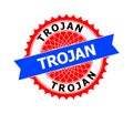 TROJAN Bicolor Clean Rosette Template for Stamps