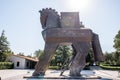 Trojan horse in ancient city of Troy.