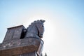 Trojan horse in ancient city of Troy.