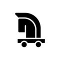 Trojan horse black glyph icon