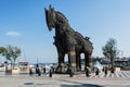 CANAKKALE, TURKEY - AUGUST 14, 2017: The Trojan Horse in the city of Canakkale, Turkey Royalty Free Stock Photo