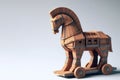 Trojan horse on a clean background. Space for text.