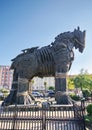 Landmark attraction Trojan Horse in troy ancient port city Canakkale, Turkey