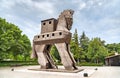 The Trojan Horse at the ancient city of Troy in Turkey Royalty Free Stock Photo