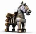 Trojan horse of steel and wood Royalty Free Stock Photo