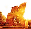 Trojan Horse at Sunset Royalty Free Stock Photo