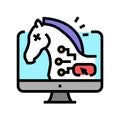 trojan horses color icon vector illustration Royalty Free Stock Photo