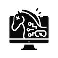 trojan horses glyph icon vector illustration Royalty Free Stock Photo