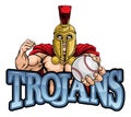 Trojan Spartan Baseball Sports Mascot