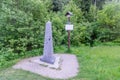 Trojmezi point on Czech Republic site at tripoint of Slovak, Czech, and Poland. Border of three countries