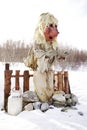 Statue of a traditional norwegian troll in Norway. Close up. Royalty Free Stock Photo