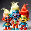 Troll doll Psychedelic hippie 1960 wild funny toy