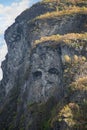 Troll Face on a Cliff of the Geirangerfjord