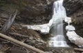 Snow Cavern Frozen Waterfall Falling Water Ice Kananaskis Alberta Scenic Springtime Hiking