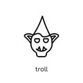 Troll icon. Trendy modern flat linear vector Troll icon on white