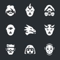 Vector Set of Post-apocalypse Characters Icons.