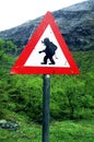 Troll warning sign Royalty Free Stock Photo