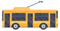 Trolley bus icon. Urban passenger transport side view Royalty Free Stock Photo