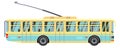 Trolley bus side view. Passenger transport icon Royalty Free Stock Photo