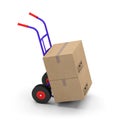 Trolley carry moving box carton 3D