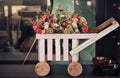 Trolley Cart flowers Royalty Free Stock Photo