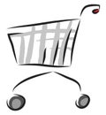 Trolley hand drawn design, illustration, vector Royalty Free Stock Photo