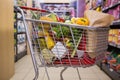 A trolley with healthy food