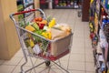 A trolley with healthy food