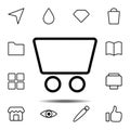 trolley icon. Simple thin line, outline vector element of minimalistic, web icons set for UI and UX, website or mobile application Royalty Free Stock Photo