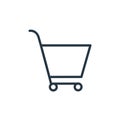 trolley icon vector from shopping and ecomerce concept. Thin line illustration of trolley editable stroke. trolley linear sign for