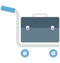 Trolley isolated vector icon which can be easily edit or modified Royalty Free Stock Photo