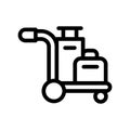 trolley line icon illustration vector graphic