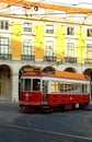 Trolley on lisbon portugal street