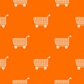Trolley pattern vector orange Royalty Free Stock Photo