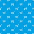 Trolley pattern vector seamless blue Royalty Free Stock Photo