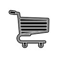 trolley for products icon. Element of Hipermarket for mobile concept and web apps icon. Glyph, flat icon for website design and