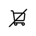 Trolley Prohibited area Icon, Logo, Vector Royalty Free Stock Photo