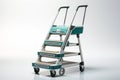 Trolley Step Ladders on white background