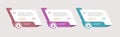 Trolley style abstractly designed web card for customer feedback or client reviews infographic