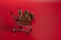 Trolley supermarket shopping online sale. shop holiday