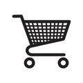 Trolley thin line, Add to shopping cart icon vector illustration for graphic and web design Royalty Free Stock Photo