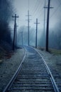 Trolley Track Royalty Free Stock Photo
