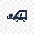 Trolley Truck vector icon isolated on transparent background, Tr