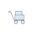 trolley icon. trolley hand drawn pen style line icon Royalty Free Stock Photo