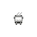 Trolleybus vector icon