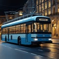 trolleybus engaged in an astounding mid