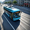 trolleybus engaged in an astounding mid