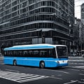 trolleybus engaged in an astounding mid Royalty Free Stock Photo