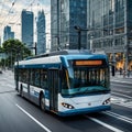 trolleybus engaged in an astounding mid Royalty Free Stock Photo