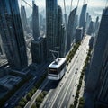 trolleybus engaged in an astounding mid Royalty Free Stock Photo